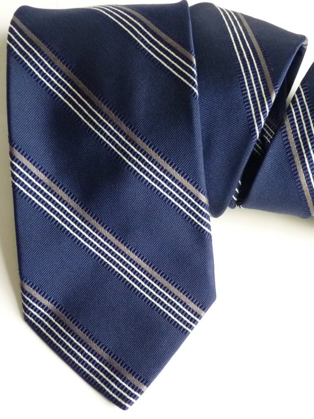 Seigo Japan striped silk tie